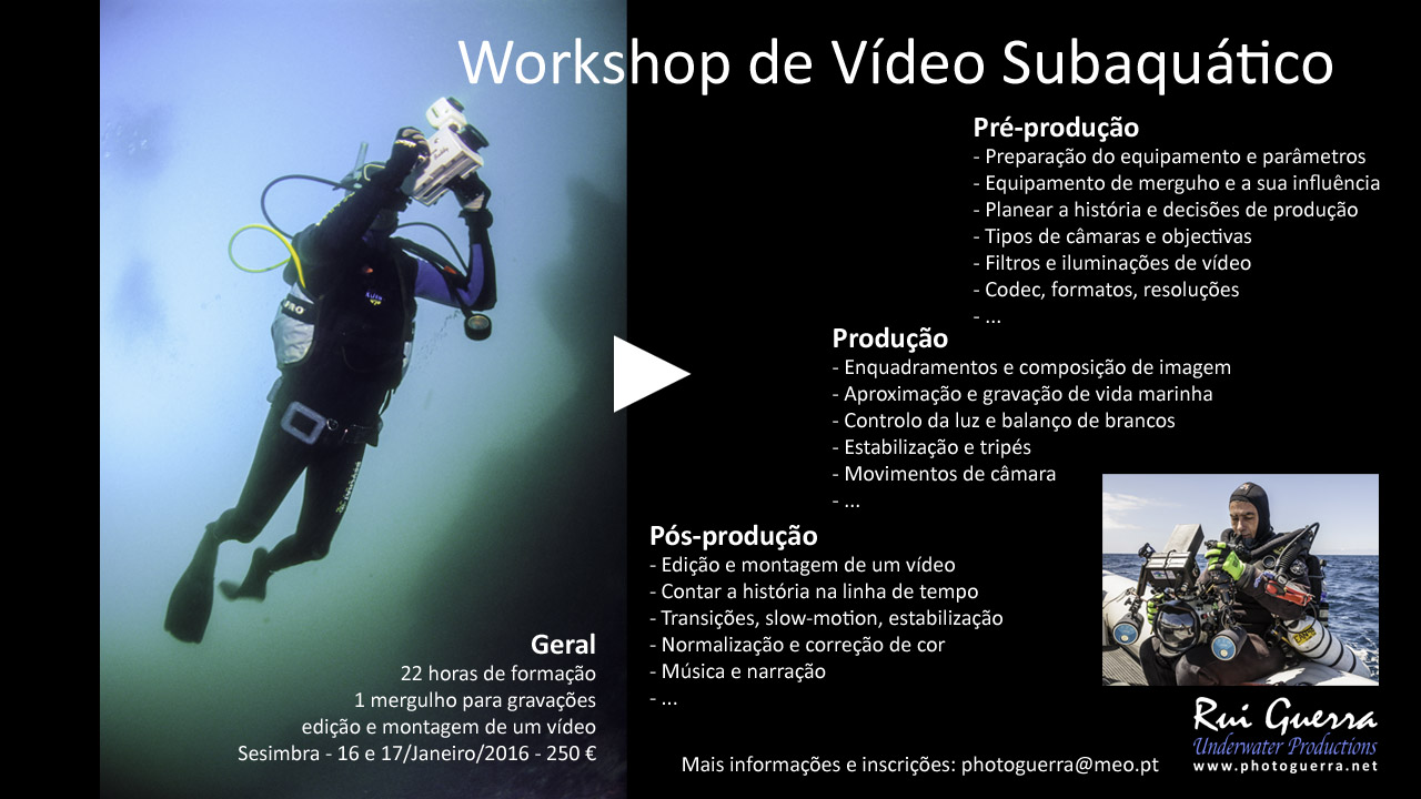 workshop video subaquático